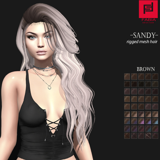 -FABIA- Mesh Hair   < Sandy> Brown