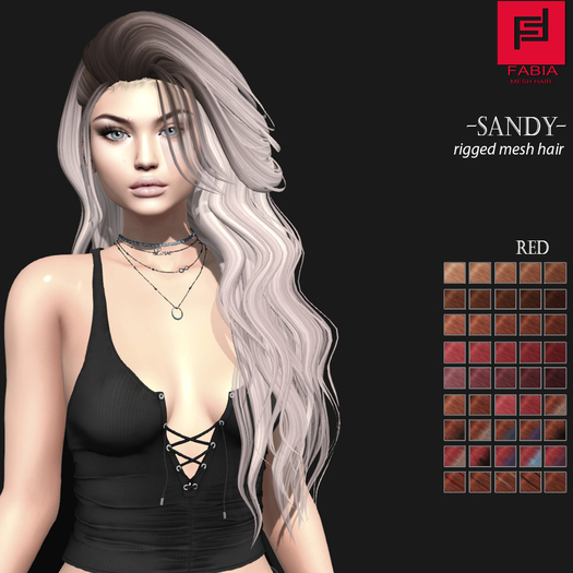 -FABIA- Mesh Hair   < Sandy> Red