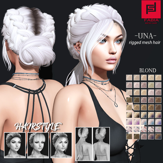 -FABIA- Mesh Hair   < Una> Blond