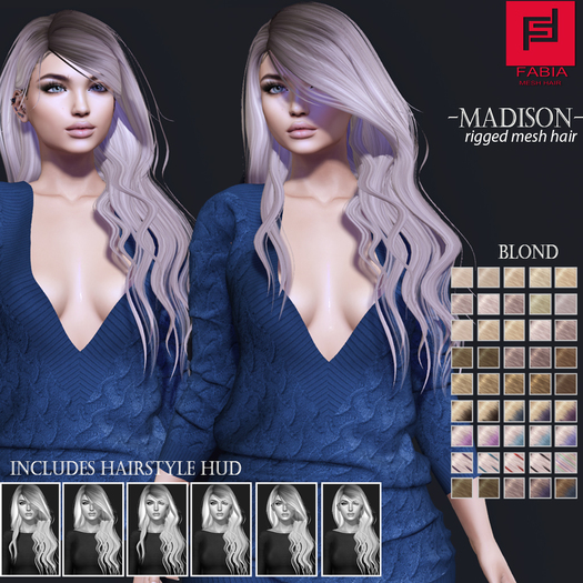 -FABIA- Mesh Hair   < Madison> Blond