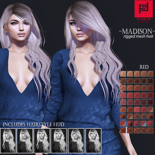 -FABIA- Mesh Hair   < Madison> Red