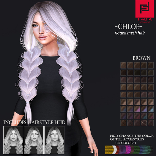 -FABIA- Mesh Hair   < Chloe> Brown