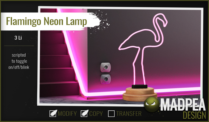 MadPea Flamingo Neon Lamp