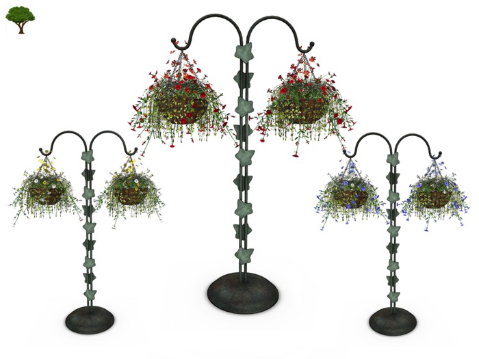 Garden Stand with Hanging Flowers - Set