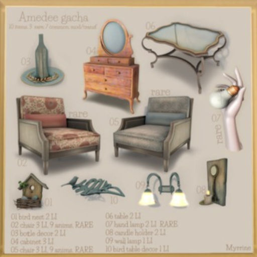 AMEDEE GACHA - bird/leaf decor