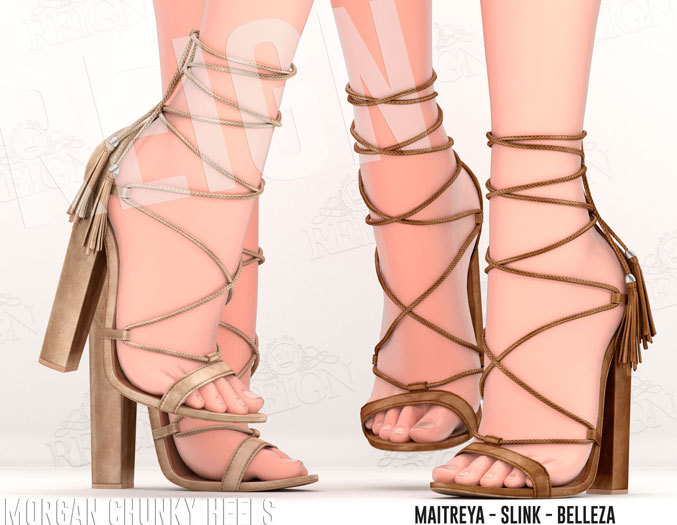 REIGN.- MORGAN CHUNKY HEELS- DEMO