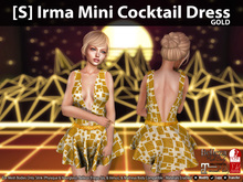 [S] Irma Mini Cocktail Dress Gold