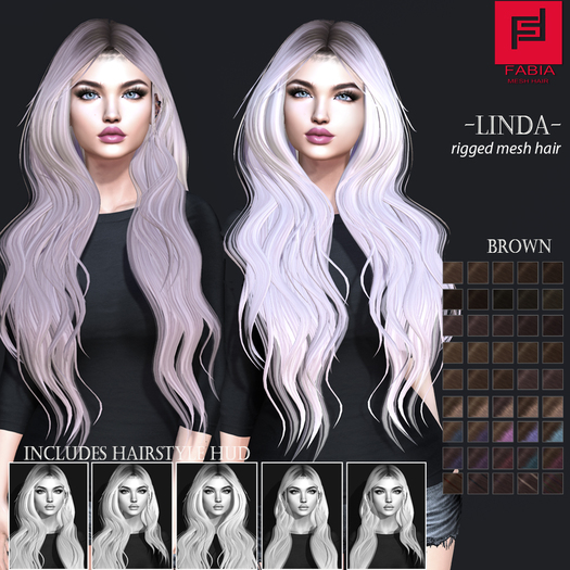 -FABIA- Mesh Hair   < Linda> Brown