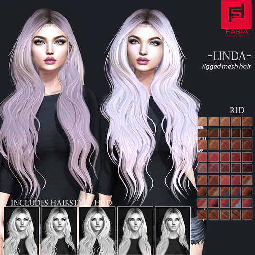 -FABIA- Mesh Hair   < Linda> Red