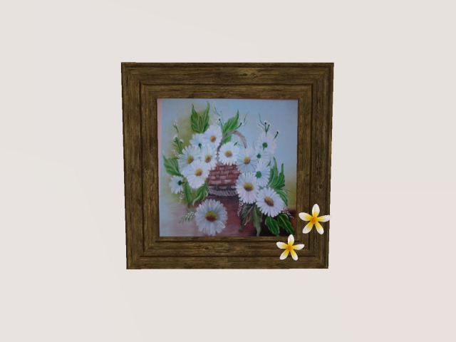Frame With  white Flowers