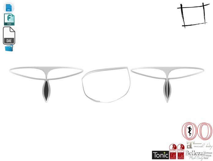 Source Files Of Micro Strings Bikini Bottom For Maitreya, Ocacin, Slink, Belleza, Tonic Voluptuous