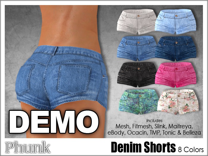 DEMO [Phunk] Womens Denim Shorts