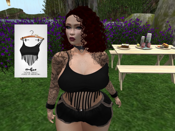 Imbue. Fringe Tank-Mait-Noir