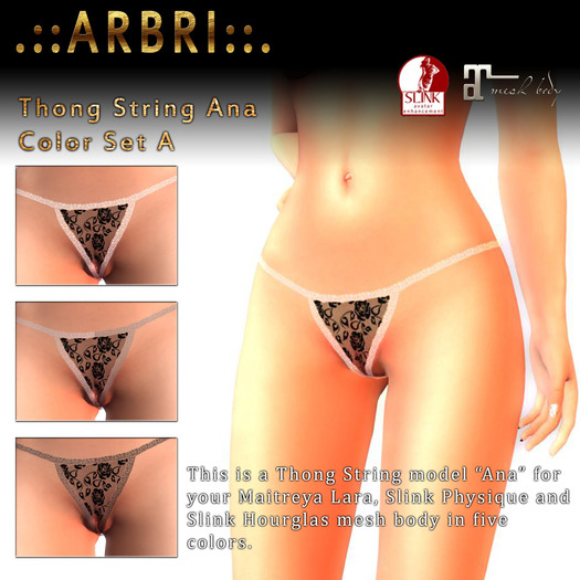 .::Arbri::. Thong Ana - Laced Roses Set A