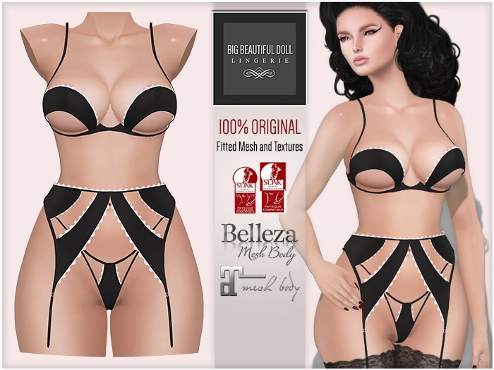 SCARLETT Mesh Lingerie - BLACK