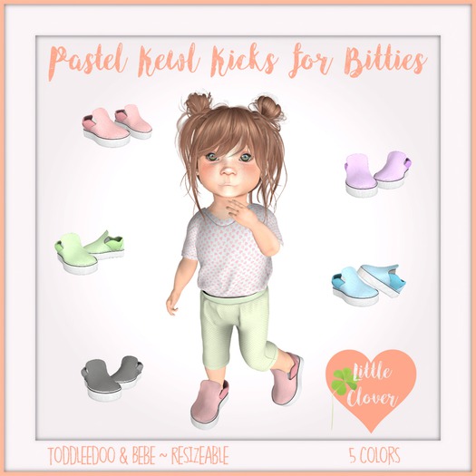 .::Little Clover::.Pastel Kewl Kicks Bitties ~Add to open!