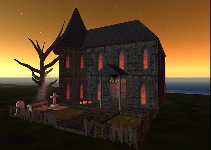 Vampire Gothic Mansion With Graveyard