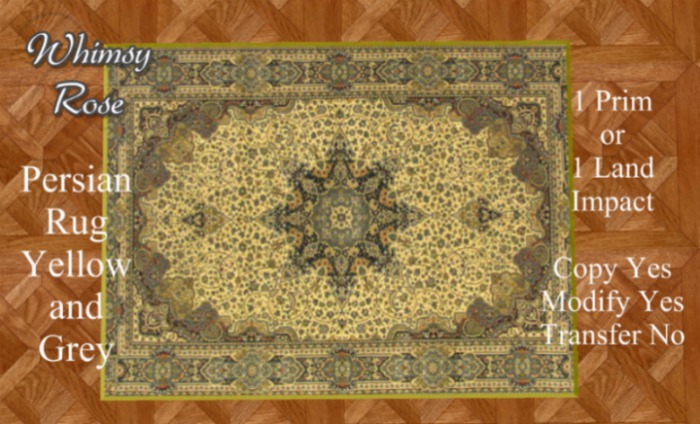 [WR] Persian Rug Yellow and Grey (C/M)