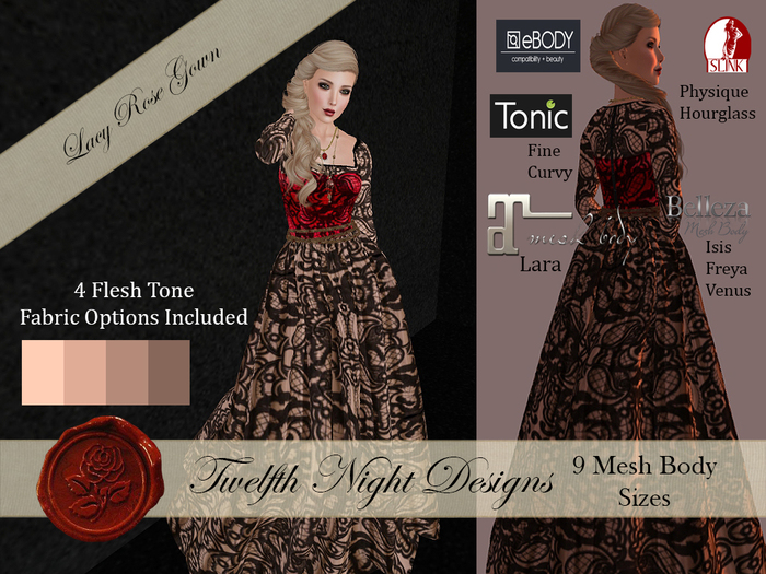 Lacy Rose Gown