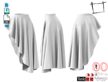 Dae Obj FBX Women's Aysmetric Long Skirt For Maitreya, Ocacin, Slink, Belleza, Tonic