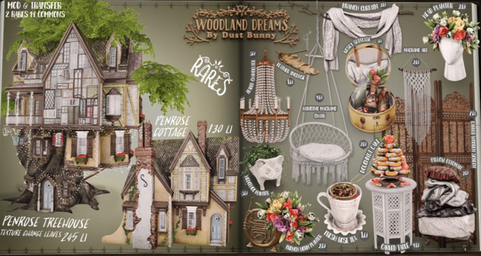 dust bunny . woodland dreams . penrose cottage RARE