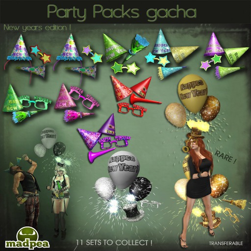MadPea Party Set RARE Gold