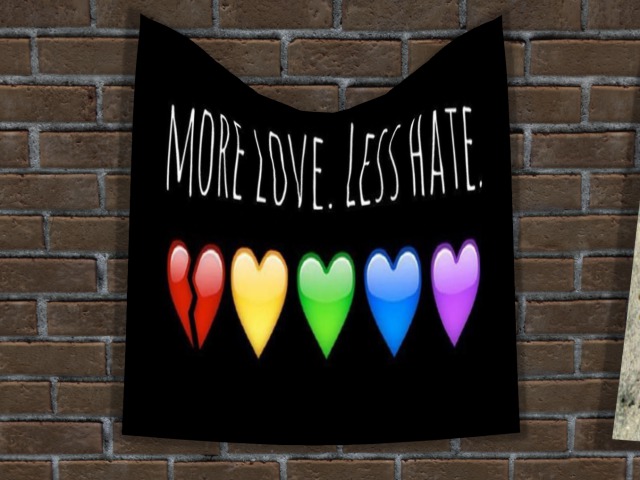 More love Less Hate Tapestry