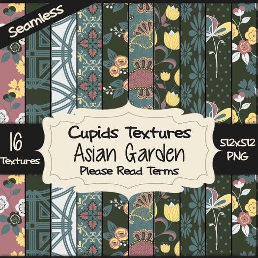 *Cupids Textures * 16 ASIAN GARDEN