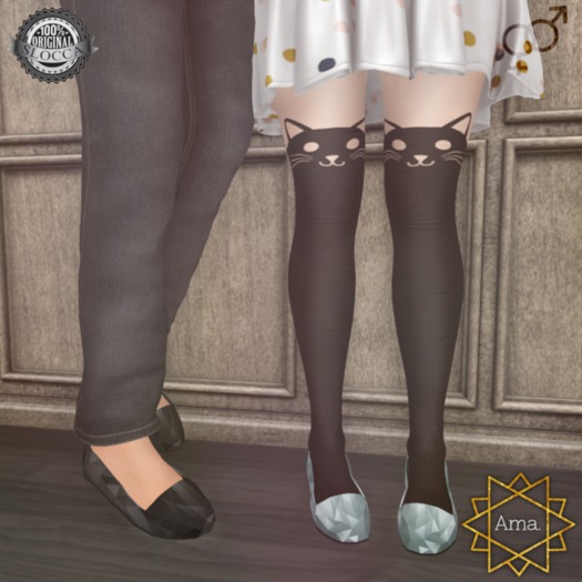Ama. : Female Geometric Flats : Fatpack