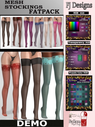 FJD - FatPack  Mesh Stockings - DEMO
