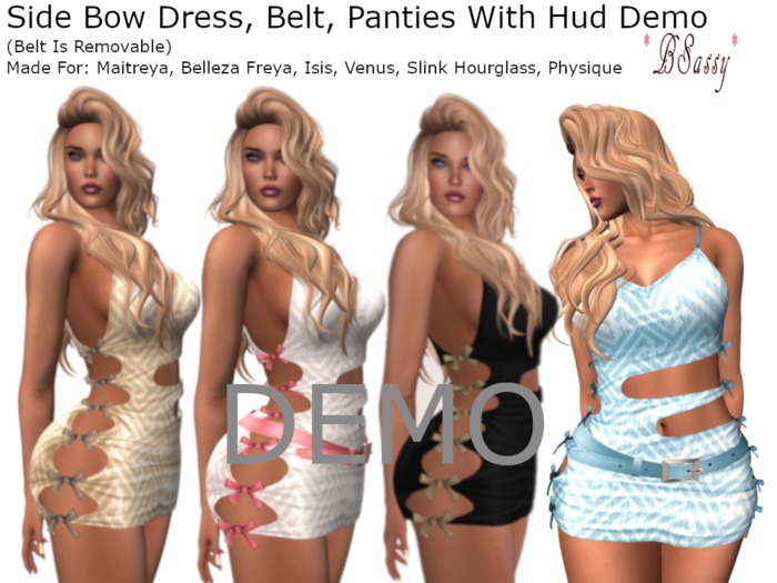 *BSASSY* SIDE BOW DRESS DEMO