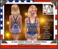 4TH OF JULY PATRIOTIC JEAN OVERALL SKIRT BOX