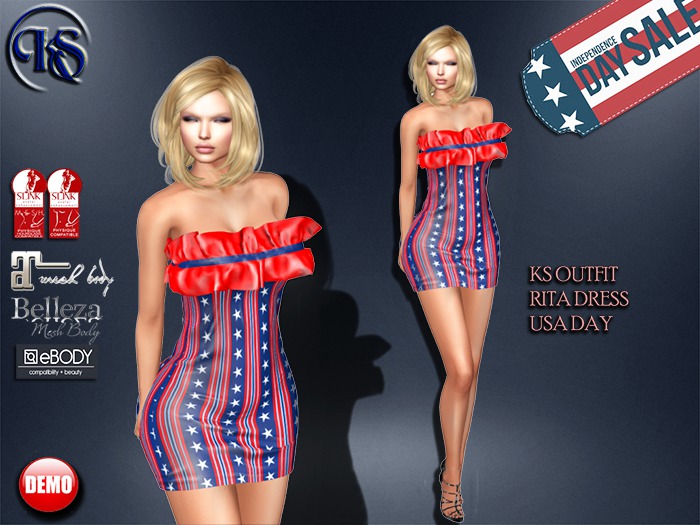 KS OUTFIT RITA DRESS USA DAY