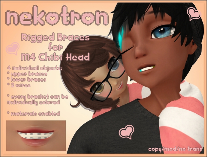 [Nekotron] Rigged Braces for M4 Chibi Head (1.0)