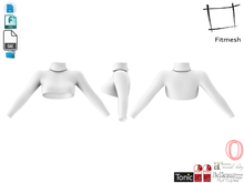 Dae Obj FBX Women's Rolled Neck Long Sleeves Crop Jumper Maitreya, Ocacin, Slink, Belleza, Tonic