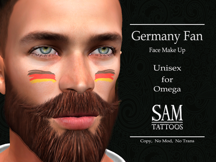 [SAM TATTOOS] - Germany Fan MakeUp