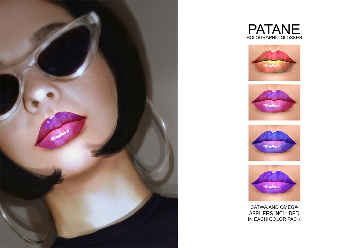 Patane. Holographic Lipgloss in PEACH (catwa, omega)