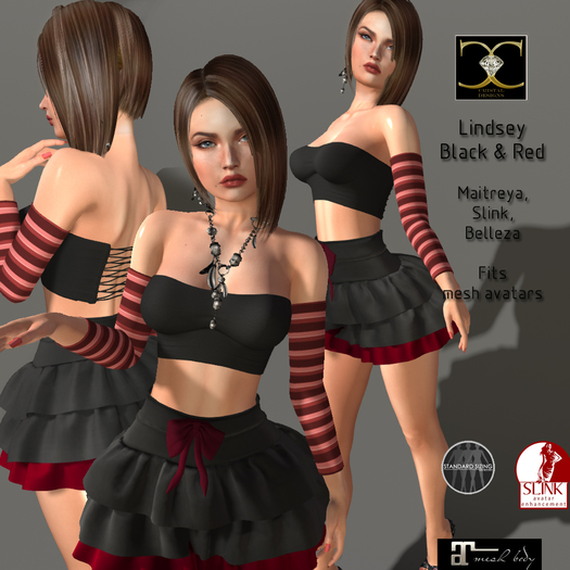 LINDSEY BLACK & RED