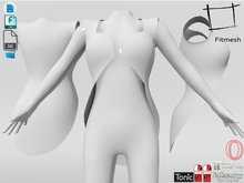 Dae Obj FBX Women's Sleeveless Steampunk Jacket With Tail V.1 Maitreya, Ocacin, Slink, Belleza, Tonic