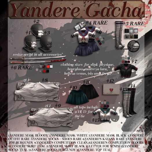 Caboodle - Yandere Outfit - Slink Physique - RARE