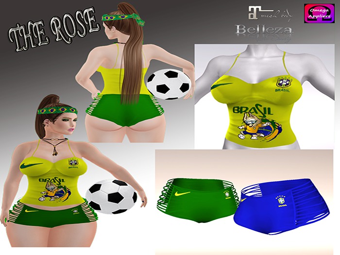BRASIL TOP & SHORT:::::THE ROSE