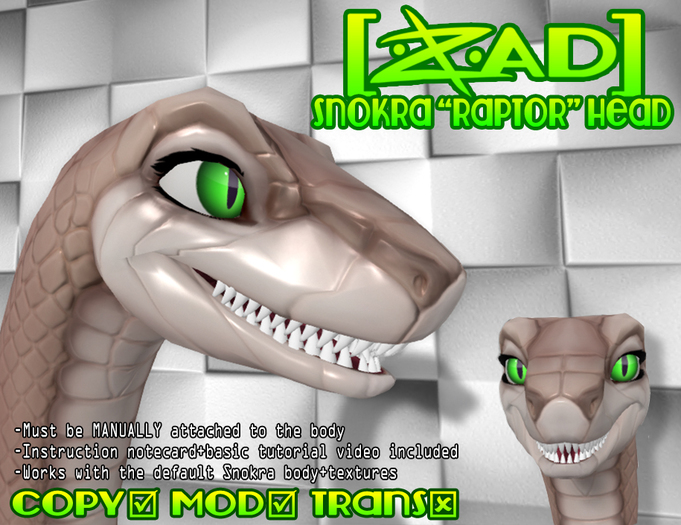 [ZAD] Snokra Raptor Head v1