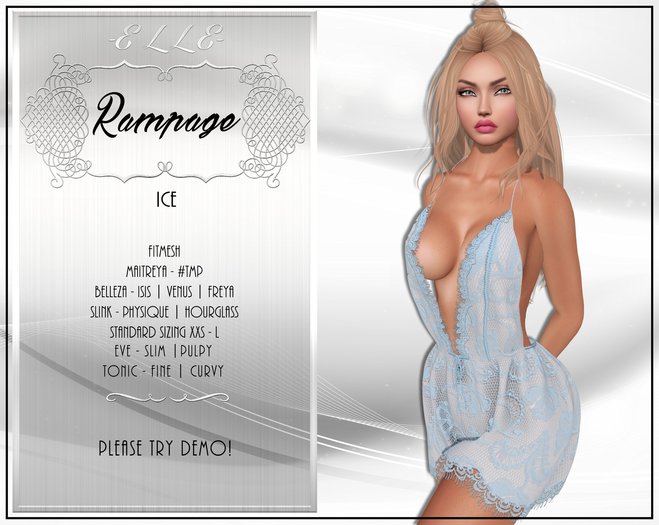 -E L L E- Rampage Ice - Fitted Mesh