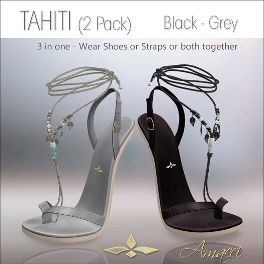Amacci Shoes - Tahiti - Black/Grey