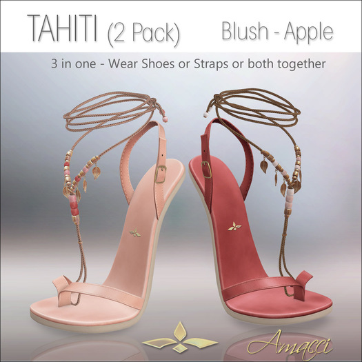 Amacci Shoes - Tahiti - Blush/Apple