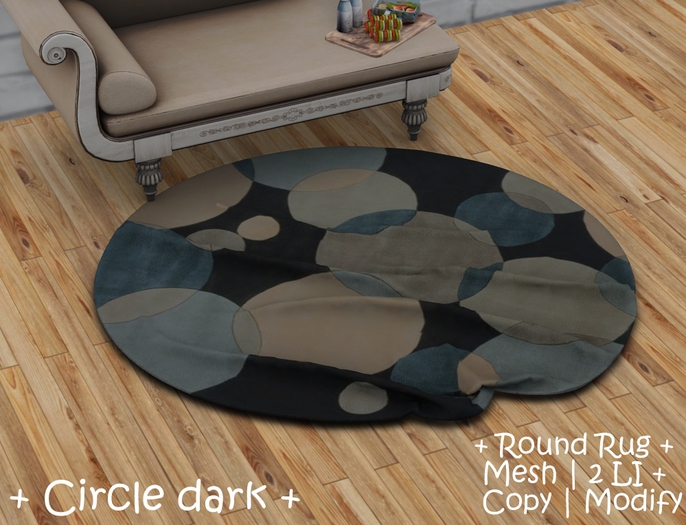 WIB - Round Mesh Rug - Circle Dark