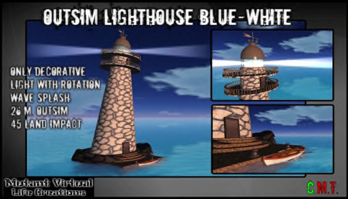outsim lighthouse blue-white