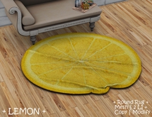 || When I'm Bored ||  Round Mesh Rug || Lemon || 2 LI 