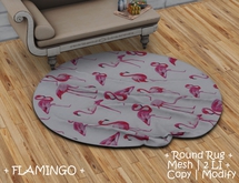 WIB - Round Mesh Rug - Flamingo