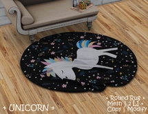 || When I'm Bored || Round Mesh Rug || Unicorn || 2 LI
